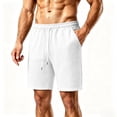 thumbnail image 1 of Cmfcve Men's Casual Textured Knit Elastic Waist Drawstring Shorts Lightweight Breathable Summer Shorts with Side Pockets, 1 of 7