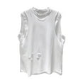 thumbnail image 1 of Cmfcve Men's Cotton Linen Tank Top Crew Neck Sleeveless Gym Tank Top Breathable Loose Under Vest, 1 of 5
