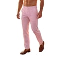thumbnail image 1 of Cmfcve Men's Dress Pants Waffle Straight Fit Flat Front Trousers Business Casual Pants, 1 of 5