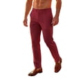 thumbnail image 1 of Cmfcve Men's Dress Pants Waffle Straight Fit Flat Front Trousers Business Casual Pants, 1 of 5