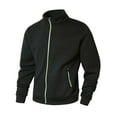 thumbnail image 1 of Cmfcve Men's Fleece Jacket Big & Tall Long Sleeve Zipper Warm Winter Coat Top Sports Running Sweatshirts with Pockets, 1 of 9