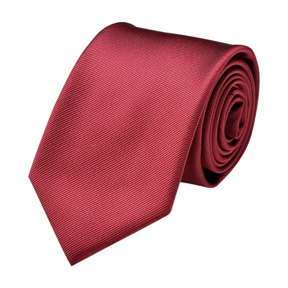 Cmfcve Red Silk Necktie for Men Formal Party Work Interview Formal Tie Classic Solid Color Professional Work Ties