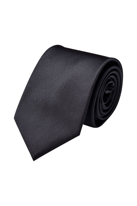 Black Tie for Men Classic Solid Color Wedding Business Party Neckties Men's Professional Work Interview Formal Ties
