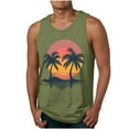 thumbnail image 1 of Cmfcve Men's Graphic Tank Top Crew Neck Sleeveless Beach Tees Printed Elastic Muscle Tank Top, 1 of 5