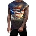 thumbnail image 1 of Cmfcve Men's Independence Day Tank Top Casual Printing Patriotic Vests Sleeveless Round Neck Gym Tees, 1 of 5