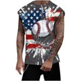 thumbnail image 1 of Cmfcve Men's Independence Day Tank Top Sleeveless Crew Neck Fitness Undershirt Patriotic Cotton Linen Flag Vest, 1 of 5