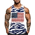 thumbnail image 1 of Cmfcve Men's Independence Day Tank Top Sleeveless Crew Neck Fitness Undershirt Patriotic Printed Vest, 1 of 5