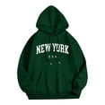 thumbnail image 1 of Cmfcve Men's Letter Sweatshirt Long Sleeve Drawstring Hooded Sweatshirt Stretch Ribbed Pullover Hoodies Blouse with Pockets, 1 of 5