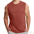thumbnail image 1 of Cmfcve Men's Muscle Shirt Red Sleeveless Compression Athletic T-Shirt Quick Dry Silky Workout Gym Tank Top Running Football Training Tee Undershirt, 1 of 5