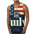 thumbnail image 1 of Cmfcve Men's Oversize Summer Tank Top Patriotic Printed Pullover Vest Sleeveless Round Neck Sports Undershirt, 1 of 4