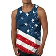 thumbnail image 1 of Cmfcve Men's Oversize Summer Tank Top Sleeveless Round Neck Fitness Undershirt Patriotic Printed Pullover Vest, 1 of 4