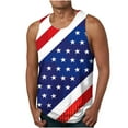 thumbnail image 1 of Cmfcve Men's Oversize Summer Vest Independence Day Printed Daily Tank Top Sleeveless Round Neck Hawaiian Vests, 1 of 4