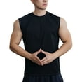 thumbnail image 1 of Cmfcve Men's Oversize Tank Top Mesh Breathable Gym Tank Top Crew Neck Sleeveless Cotton Linen Vest, 1 of 4