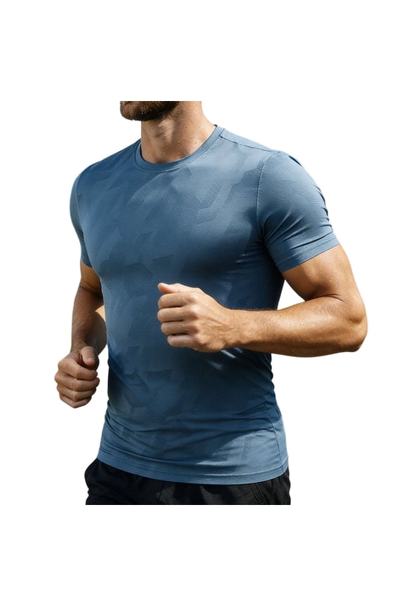Men’s Plus Size Compression Shirts Short Sleeve Cool Dry T Shirts Athletic Workout Base Layer Undershirt Tops