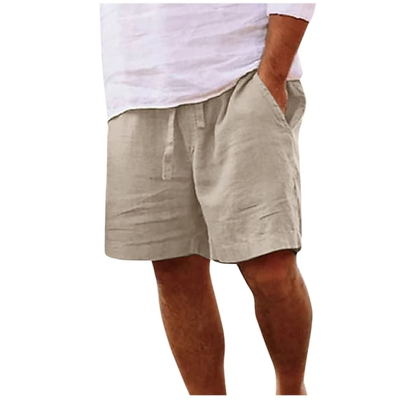 Cmfcve Men's Plus Size Shorts Pockets Elastic Waist Athletic Shorts Comfy Straight Half Pants