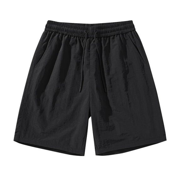 Cmfcve Men's Plus Size Shorts Summer Lightweight Beach Shorts Pocket Elastic Waist Five Pants