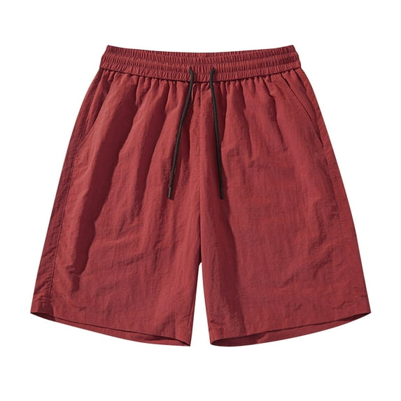 Cmfcve Men's Plus Size Shorts Summer Lightweight Beach Shorts Pocket Elastic Waist Five Pants