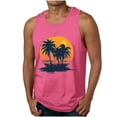 thumbnail image 1 of Cmfcve Men's Plus Size Tank Top Printed Round Neck Sleeveless Tees Summer Bohemian Vacation Tank Top, 1 of 5