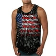 thumbnail image 1 of Cmfcve Men's Plus Size Tank Top Round Neck Sleeveless 4th of July Tank Shirt Casual Versatile Independence Day Tee, 1 of 4