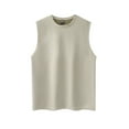 thumbnail image 1 of Cmfcve Men's Plus Size Tank Top Round Neck Sleeveless Muscle Tank Shirt Summer Breathable Undershirt, 1 of 5