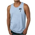 thumbnail image 1 of Cmfcve Men's Plus Size Tank Top Summer Hawaiian Vacation Tank Top Printed Round Neck Sleeveless Tees, 1 of 5