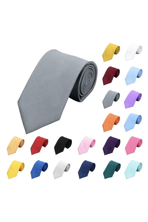 Men's Ties Twill Convenient Dress Shirt Tie Polyester Adjustable Business Tee Shirt Tie