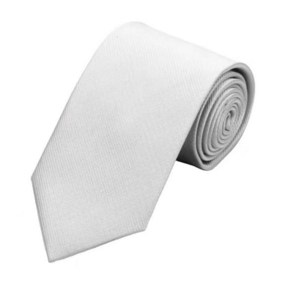 Cmfcve White Neckties for Men Classic Dress T-Shirt Tie Soild Clorl Adjustable Business Shirt Tie