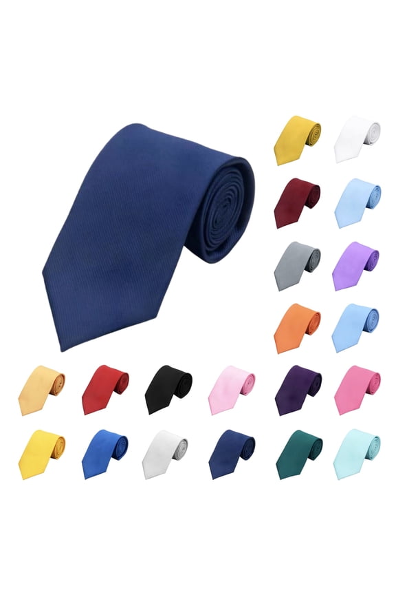 Men's Ties Twill Convenient Dress Shirt Tie Polyester Adjustable Business Tee Shirt Tie
