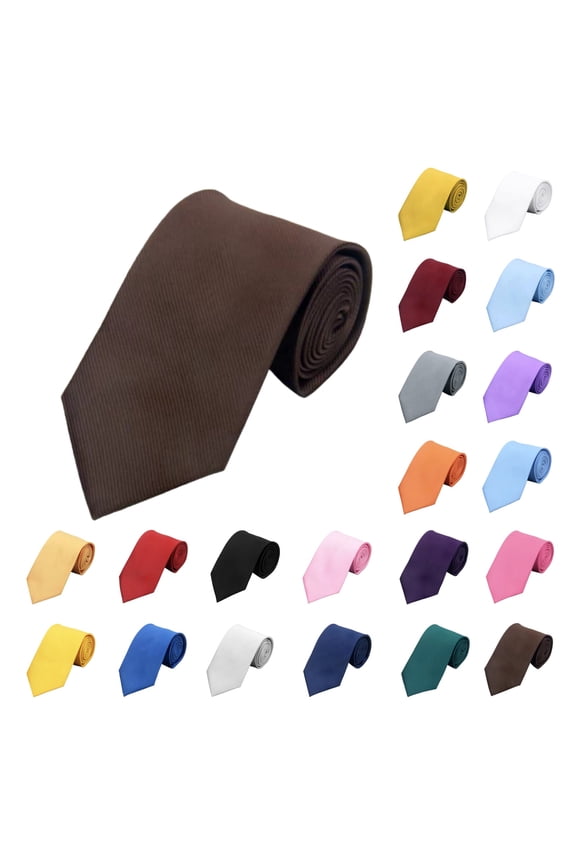 Men's Ties Twill Convenient Dress Shirt Tie Polyester Adjustable Business Tee Shirt Tie