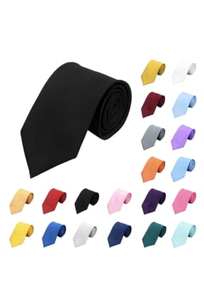 Men's Ties Twill Convenient Dress Shirt Tie Polyester Adjustable Business Tee Shirt Tie