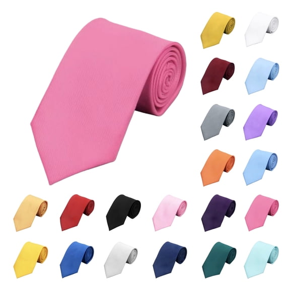 Cmfcve Men's Ties Twill Convenient Dress Shirt Tie Polyester Adjustable Business Tee Shirt Tie