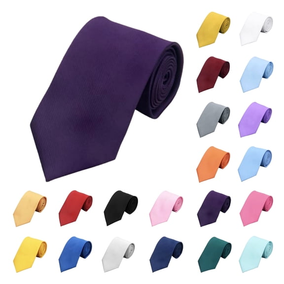 Cmfcve Men's Ties Twill Convenient Dress Shirt Tie Polyester Adjustable Business Tee Shirt Tie