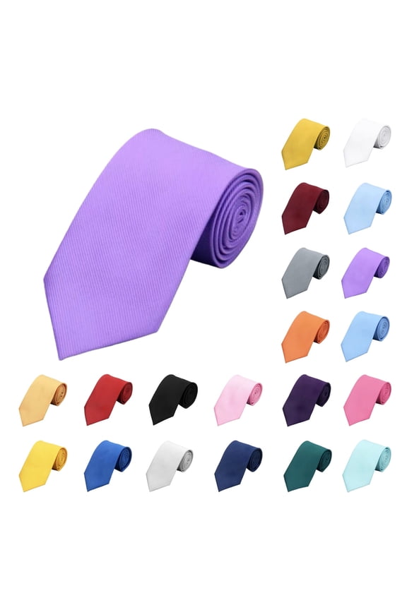Men's Ties Twill Convenient Dress Shirt Tie Polyester Adjustable Business Tee Shirt Tie