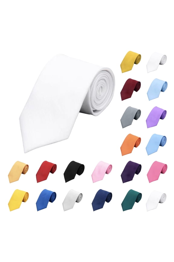 Men's Ties Twill Convenient Dress Shirt Tie Polyester Adjustable Business Tee Shirt Tie