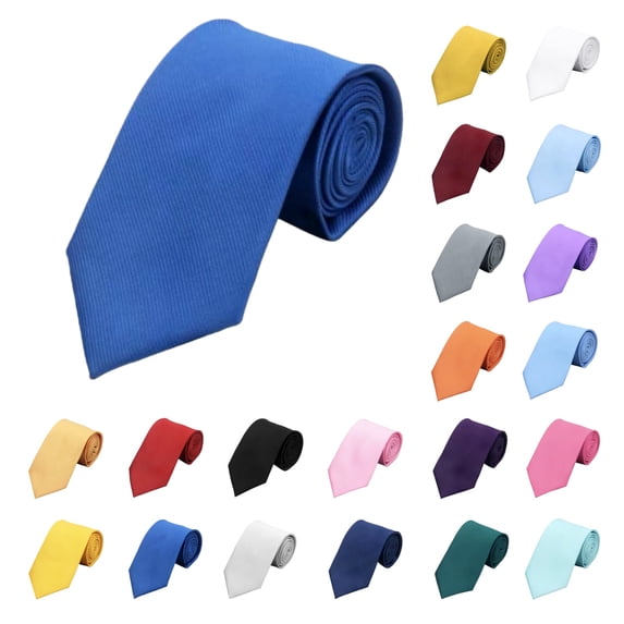 Cmfcve Blue Tie Business Men Classic Dress T-Shirt Tie Soild Clorl Adjustable Casual Shirt Tie