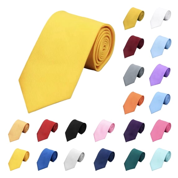 Cmfcve Yellow Tie Business Men Classic Dress T-Shirt Tie Soild Clorl Adjustable Casual Shirt Tie