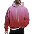 thumbnail image 1 of Cmfcve Men's Sports Sweatshirts Gradient Color Streetwear Pullover Hoodies Long Sleeve Round Neck Hooded Jacket Top, 1 of 6