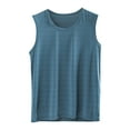 thumbnail image 1 of Cmfcve Men's Striped Tank Top Plus Size Round Neck Sleeveless Tees Summer Casual Running Tank Top, 1 of 7