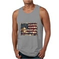 thumbnail image 1 of Cmfcve Men's Summer Oversize Tank Top Simple Versatile Patriotic Tees Sleeveless Round Neck Fitness Undershirt, 1 of 5