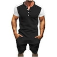 thumbnail image 1 of Cmfcve Men's Summer Short Sets Versatile Breathable Athletic Set Round Neck Short Sleeve Suit Set, 1 of 5