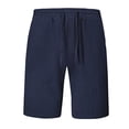 thumbnail image 1 of Cmfcve Men's Summer Shorts Pockets Elastic Waist Cotton Linen Shorts Drawstring Straight Sports Pants, 1 of 4