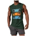 thumbnail image 1 of Cmfcve Men's Summer Tank Top Crew Neck Sleeveless Graphic Tees Breathable Elastic Beach Tank Top, 1 of 5