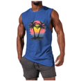 thumbnail image 1 of Cmfcve Men's Summer Tank Top Crew Neck Sleeveless Graphic Tees Breathable Elastic Hawaiian Tank Top, 1 of 5
