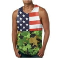 thumbnail image 1 of Cmfcve Men's Summer Tank Top Sleeveless V-Neck Fitness Undershirt Patriotic Camouflage Pullover Vest, 1 of 4