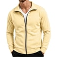 thumbnail image 1 of Cmfcve Men's Zip up Jacket Stand Collar Track Sweatshirt Casual Long Sleeve Athletic Jackets, 1 of 6