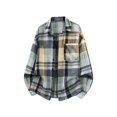 thumbnail image 1 of Cmfcve Men's and Big Men's Long Sleeve Plaid Shirts Fashion Casual Loose Fit Button Down Shirts, 1 of 7