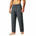 thumbnail image 1 of Cmfcve Mens Big & Tall Fleece Sweatpants Winter Warm Sherpa Lined Track Pants Thermal Joggers with Zipper Pockets, 1 of 4