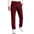 thumbnail image 1 of Cmfcve Mens Dress Pants Plus Size Slim Fit Flat Front Chinos Casual Straight Leg Business Trousers, 1 of 8
