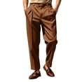 thumbnail image 1 of Cmfcve Mens Suit Pants Classic Striped Flat Front Dress Pants, 1 of 8