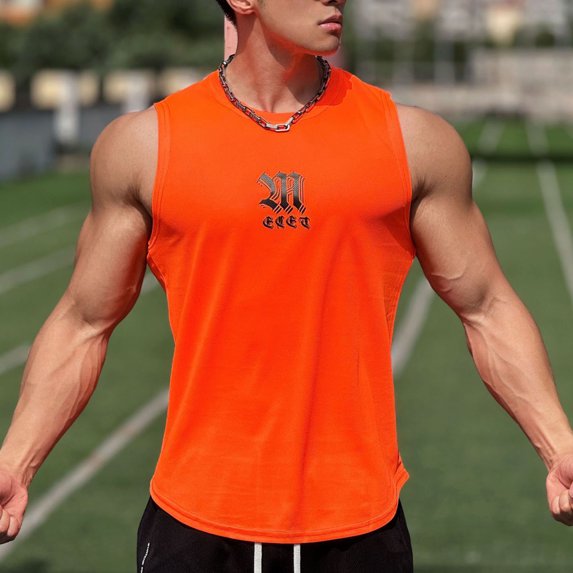 Cmfcve Mens Summers muscle Tank Top ,Comfortable Round-Neck workout T-Shirts